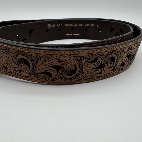 Ariat Western Womens Belt Leather Scroll Paisley Cut Out Brown A1514802 - Picture 3 of 6